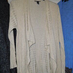 NWT 2X INC WOOL BLEND BEIGE CARDIGAN SWEATER